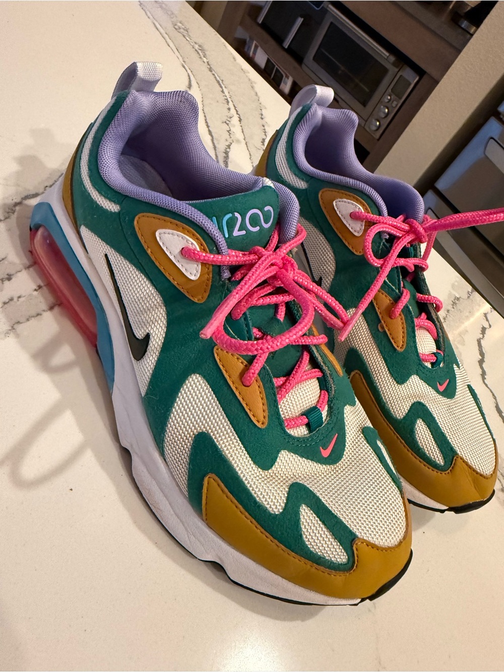 Nike Air Max 200 Mystic Green Pink Gold Sneakers Women’s 8.5